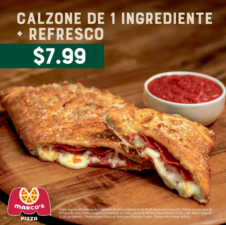 Marco's Pizza Calzones Menu USA