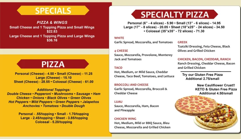 Marco's Pizza Menu USA