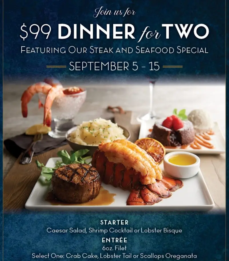 Morton's Steakhouse Dinner for Two Deal USA