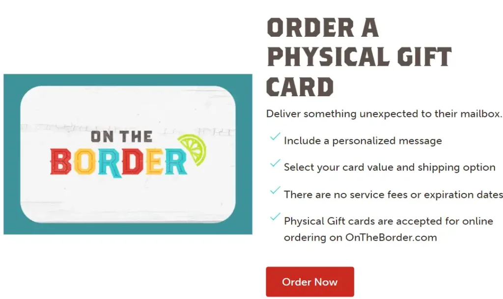 On The Border Gift Cards USA