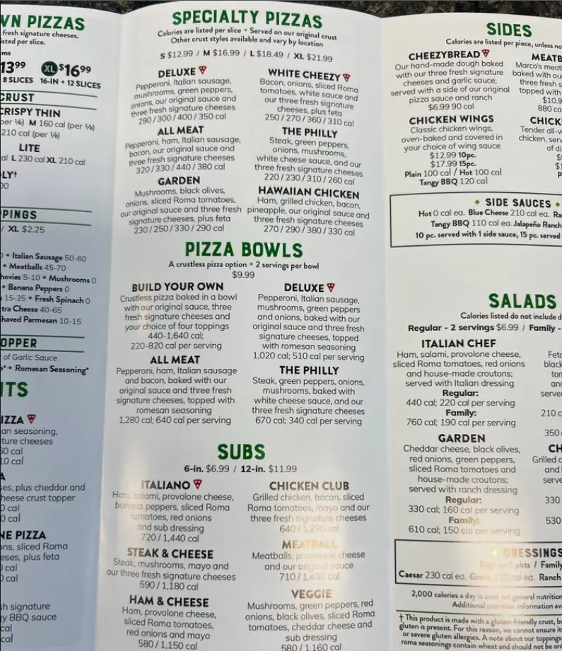 Order Marco's Pizza Menu Items USA