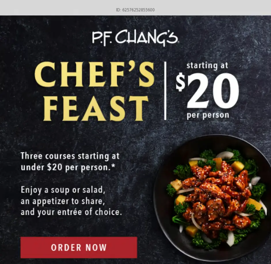 P.F. Chang's CHEF'S FEAST Deals USA