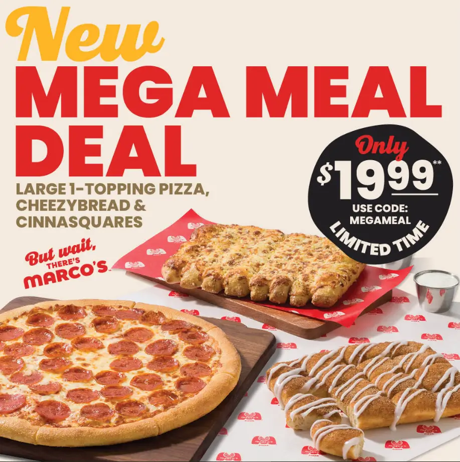 Primo Deals Marco's Pizza Menu USA