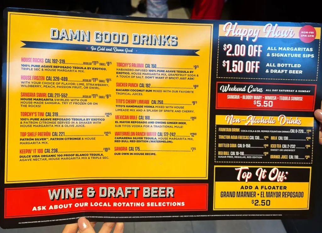 Torchy's Tacos Menu With Prices USA