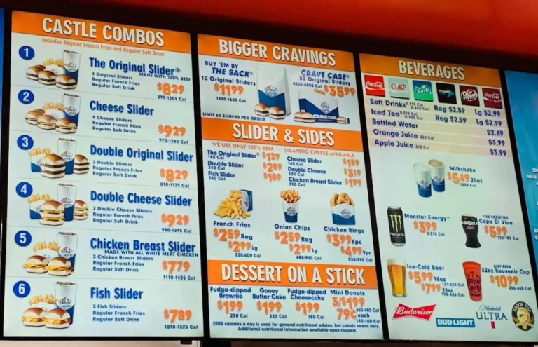 White Castle Menu USA