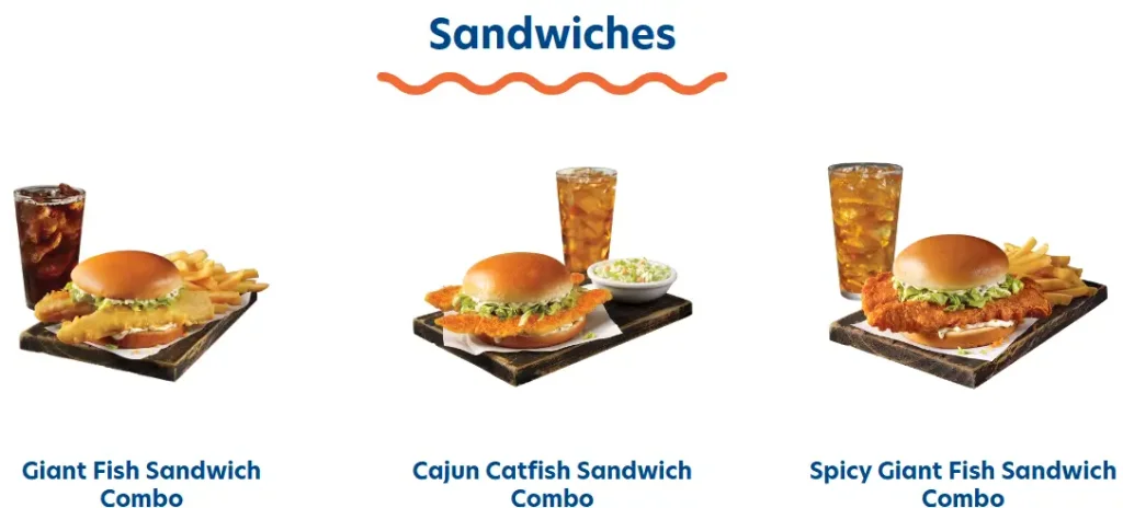 Captain D’s Sandwiches Menu USA