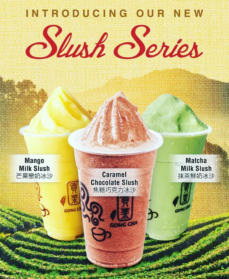 Gong Cha Slush Series Menu USA