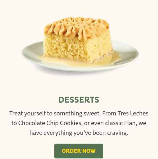 Pollo Tropical Desserts Menu USA