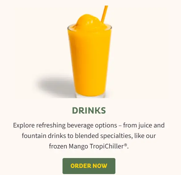 Pollo Tropical Drinks Menu USA