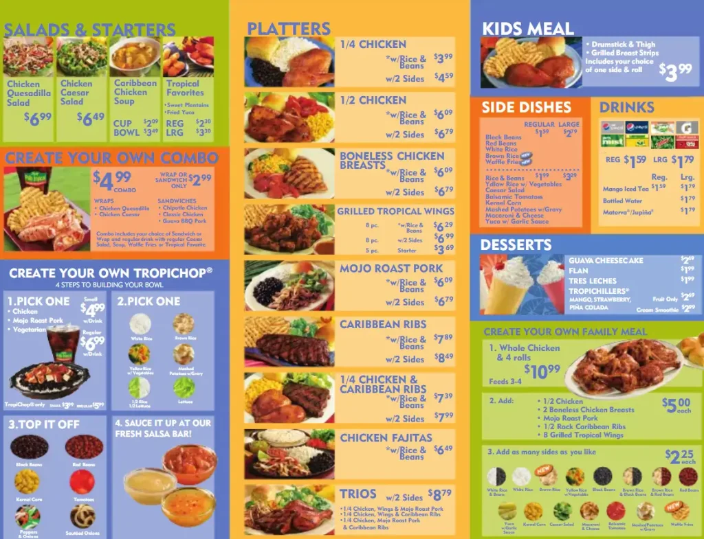 Pollo Tropical Menu With Prices USA