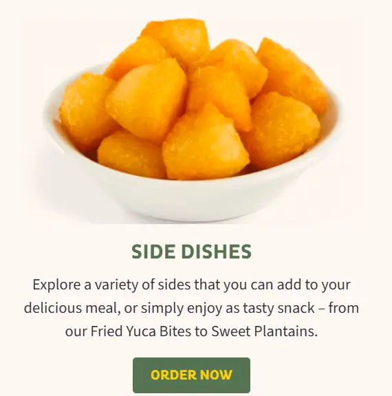 Pollo Tropical Side Dishes Menu USA