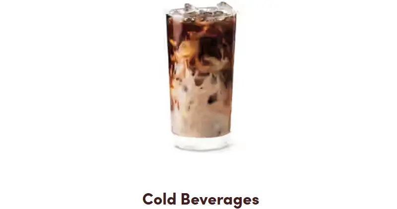 Tim Hortons Cold Beverages Menu USA