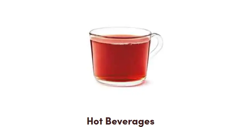 Tim Hortons Hot Beverages Menu USA